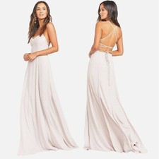 Show Me Your MuMu Godshaw Goddess Gown Dress Size XXS Show Me The Ring Crisp