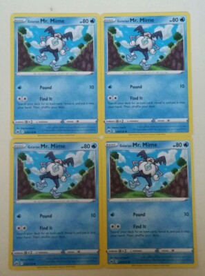 4x Pokémon TCG Crown Zenith: Galarian Mr. Mime (030/159) - Common - Near Mint 