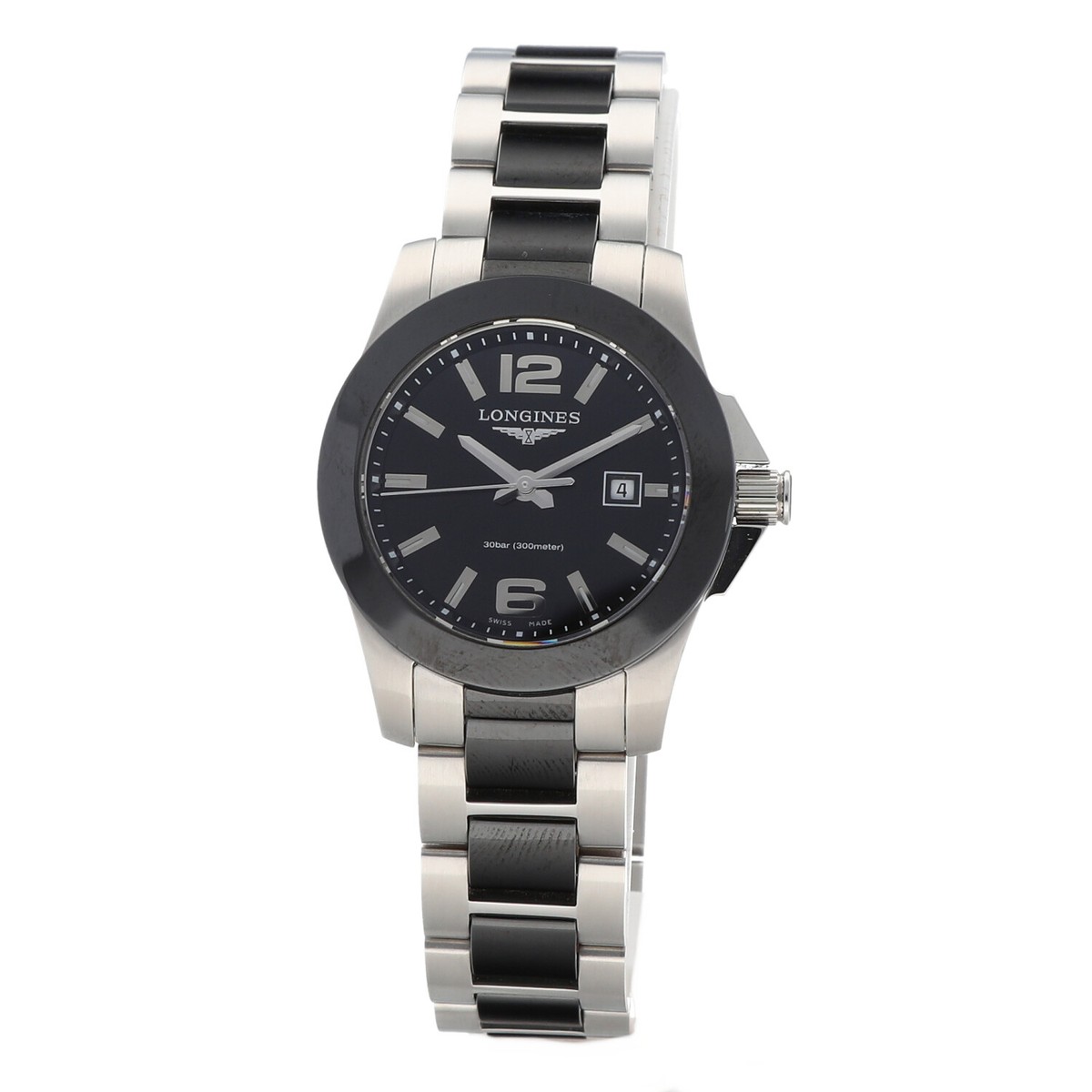 Longines Conquest L3.257.4 Steel Black Ceramic 29.5mm Quartz
