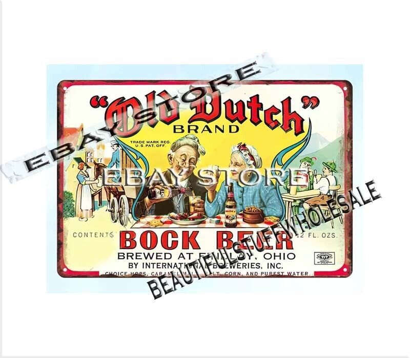 wall hangings Old Dutch Bock Beer of Findlay, Ohio metal tin sign