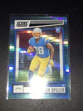 2022 Panini Score Football Isaiah Spiller Blue Jersey Match /199 RC SP CHARGERS