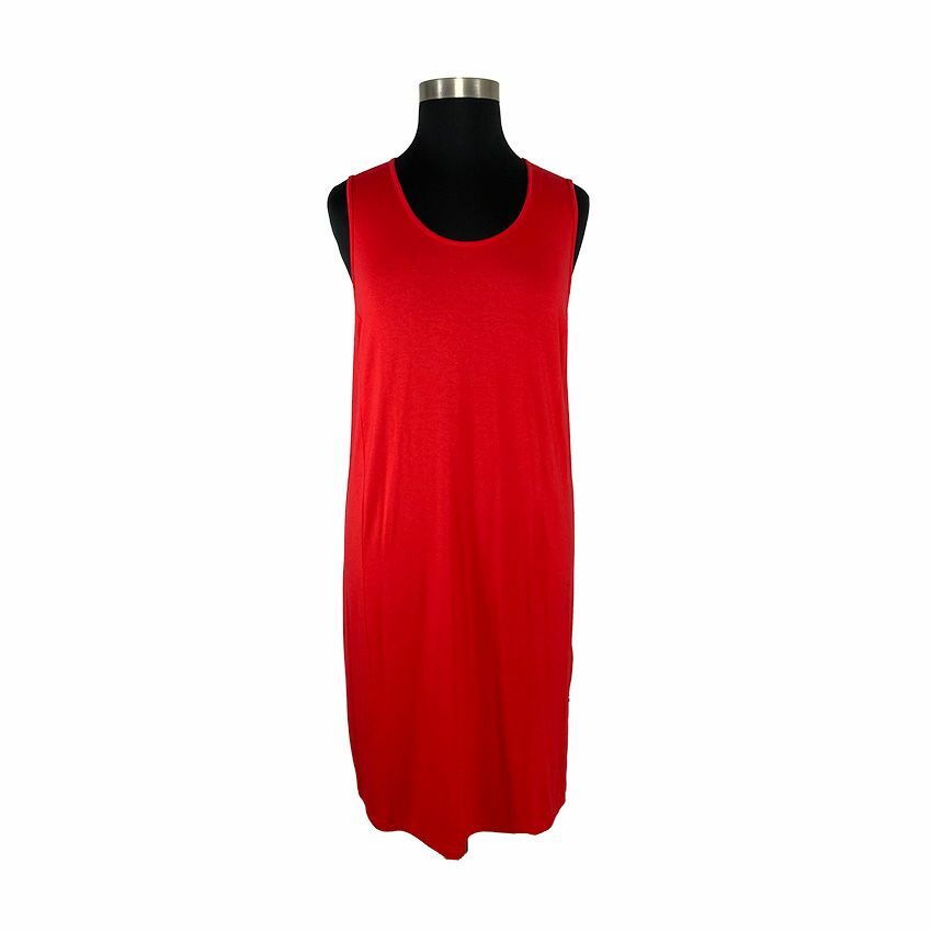 Q Neel 10 Red Midi Tank Dress 88832 Art To Wear Lagenlook Boutique Coastal  | eBay