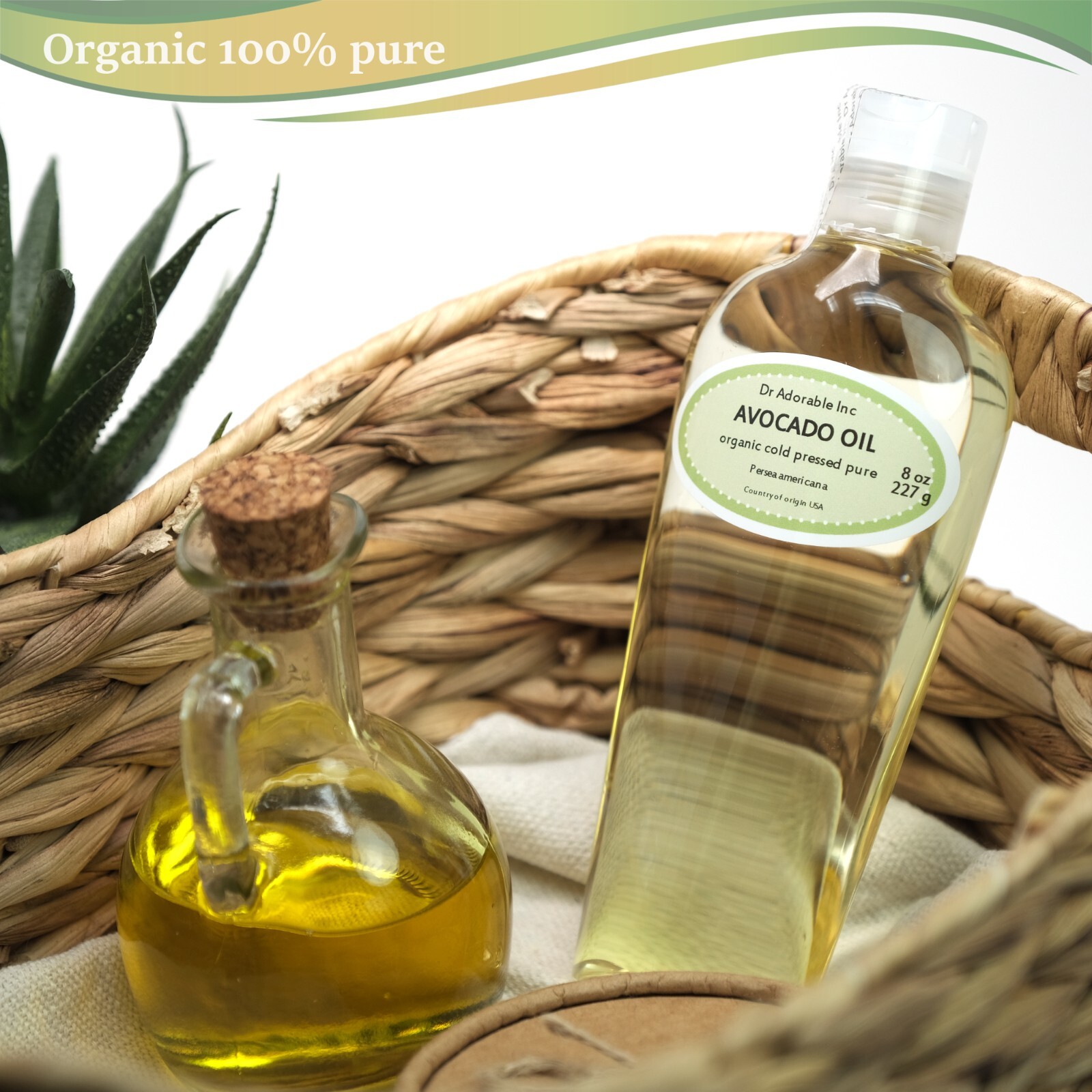 PURE ORGANIC AVOCADO OIL COLD PRESSED 2 OZ 4 OZ 8 OZ-128 FL. OZ