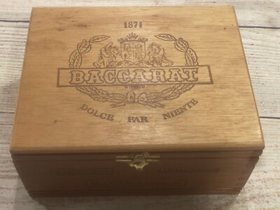 Vintage Baccarat Dolce Far Niente 1871 Cigar Box Havana - Empty