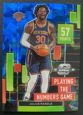 2022-23 Contenders Optic Numbers Game Blue Cracked Ice Prizm JULIUS RANDLE 6 /75