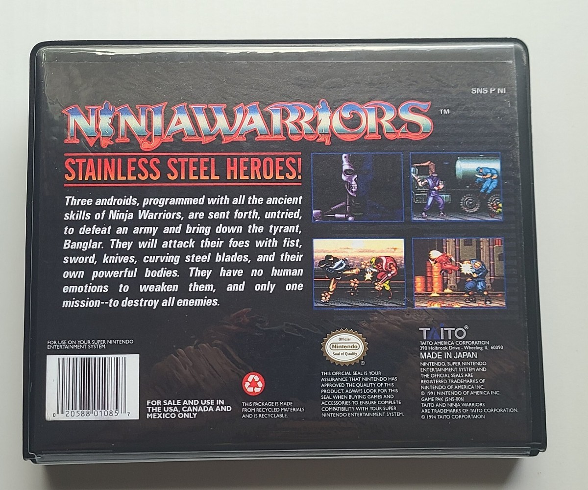 Ninja Warriors CASE ONLY Super Nintendo SNES Box BEST Quality