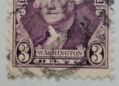 VINTAGE ~ U.S. Postage Stamp ~ George Washington ~ Three Cent (3