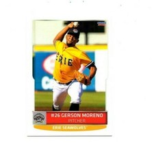 Gerson Moreno Erie Seawolves 2021 team set baseball card Yamasa DR
