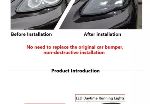 Headlights For Porsche Panamera 970 2010-2013 upgrade to 2022 Led Headlamp - Foto 10 di 16