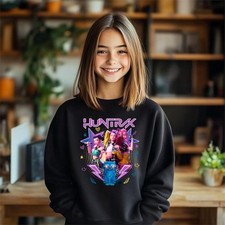 Huntrix Youth Kpop Demon Hunter Shirt Saja Girls Fan Sweatshirt Kids Hoodie BF D