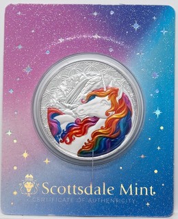Fiji 1 Dollar 2025 Unicorn Blossom 1 Unze Silber in Coincard