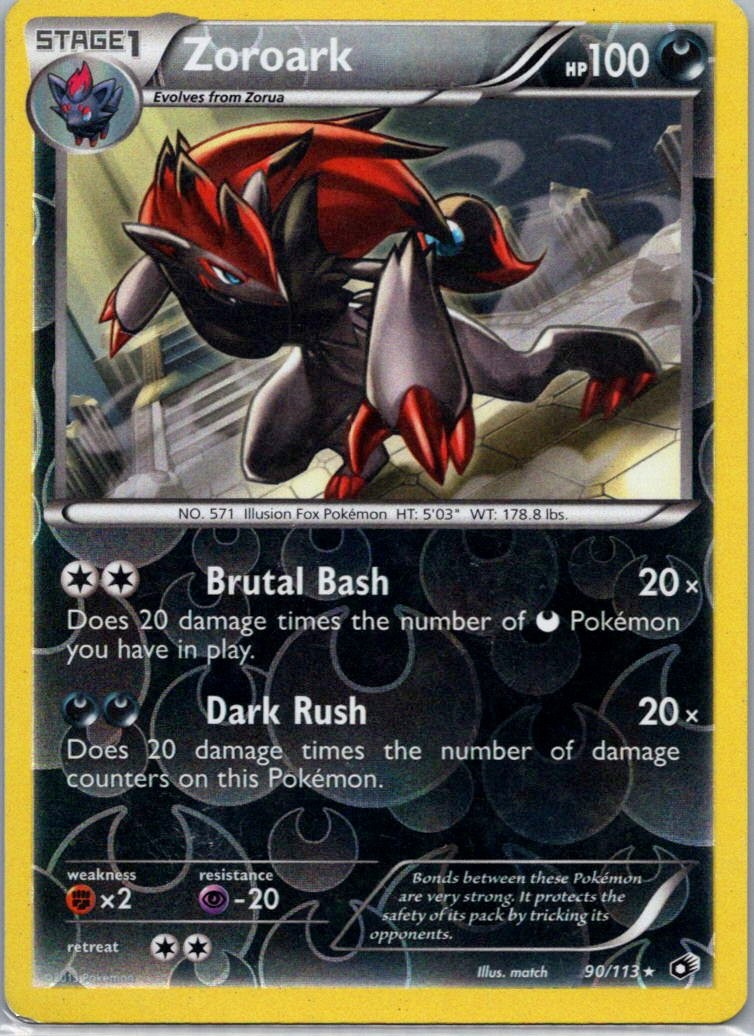 Pokemon TCG Zoroark 90/113 Legendary Treasures Rev Holo LP