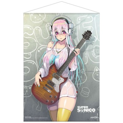 Super Sonic mit Gitarre Wall Scroll Popbuddies