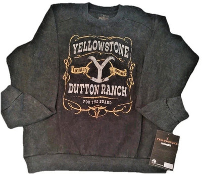 New Yellowstone Dutton Ranch Unisex XL Sweatshirt Black Marble FREE FAST SHIP -
