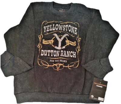 #ad New Yellowstone Dutton Ranch Unisex Large Sweatshirt Black Marble FREE SHIP $14.98