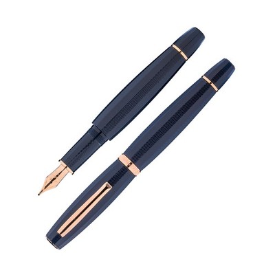 Scribo Feel Fountain Pen in Dandy Notturno with Rose Gold Trim, 14kt Medium