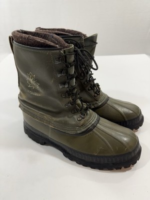 Vintage Sorel Mark X Kaufman Boots Olive Green Wool Liner Vibram Sole Canada 12 Vintage Sorel Mark X Kaufman Boots Olive Green Wool Liner  main image 4