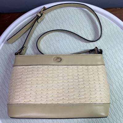 Eitenne Aigner | Vintage 90s Beige Woven Straw Clutch Purse Casual  10 x6 x3 