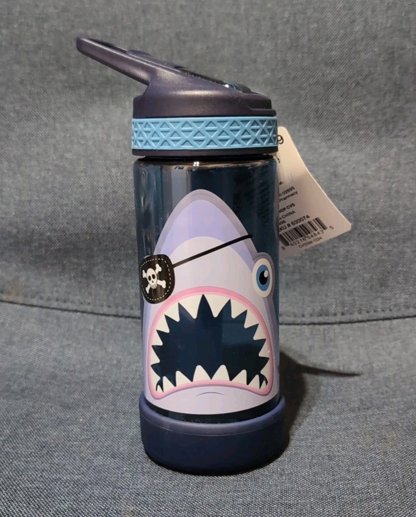 Blue Shark Straw New Free Ship