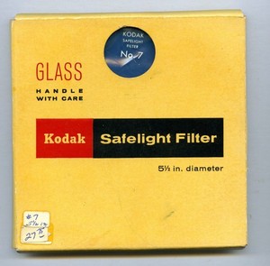 No.7 Kodak Safelight Filters 5 1/2 In. Diameter 14cm Geen RARE