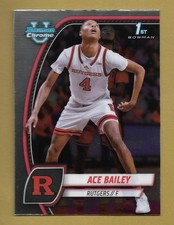 ACE BAILEY 2025 TOPPS BOWMAN CHROME 1ST ROOKIE RC CARD #1 UTAH NBA STAR!