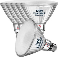 Explux PAR38 LED Flood Light Bulbs 5-Pack Open Box, 1 Missing 40000 Hours, Clas