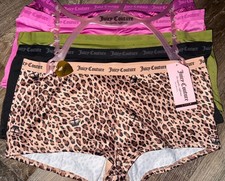 Juicy Couture Women's Boyshort Underwear Panties Polyester Blend 5-Pair A  L