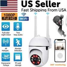 Wireless Security Cameras 360  Pan Tilt Auto Tracking Night Vision Surveillance