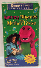 Barney Friends VHS 1992 Barney Rhymes With Mother Goose Sing Along Kids Film