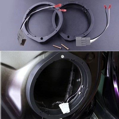Car Front Door Speaker Adapter Plates+Frame Wiring Harness Fit For Honda Civic