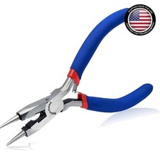 5-Inch Mini Round Nose Pliers with Ergonomic Grip for Jewelry Making