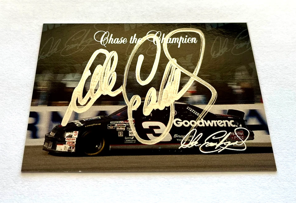 Dale Earnhardt NASCAR 1995 Maxx Chase the Champion #4 of 10 Autographed Signed - Image 3 of 4