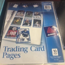 Avery Trading Card Pages, Storage, Acid-Free, Holds 90 Cards, 10/Pack (76016)