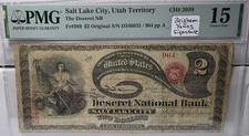 $2 SLC, UT Territory PMG 15 Only One Graded Problem Free