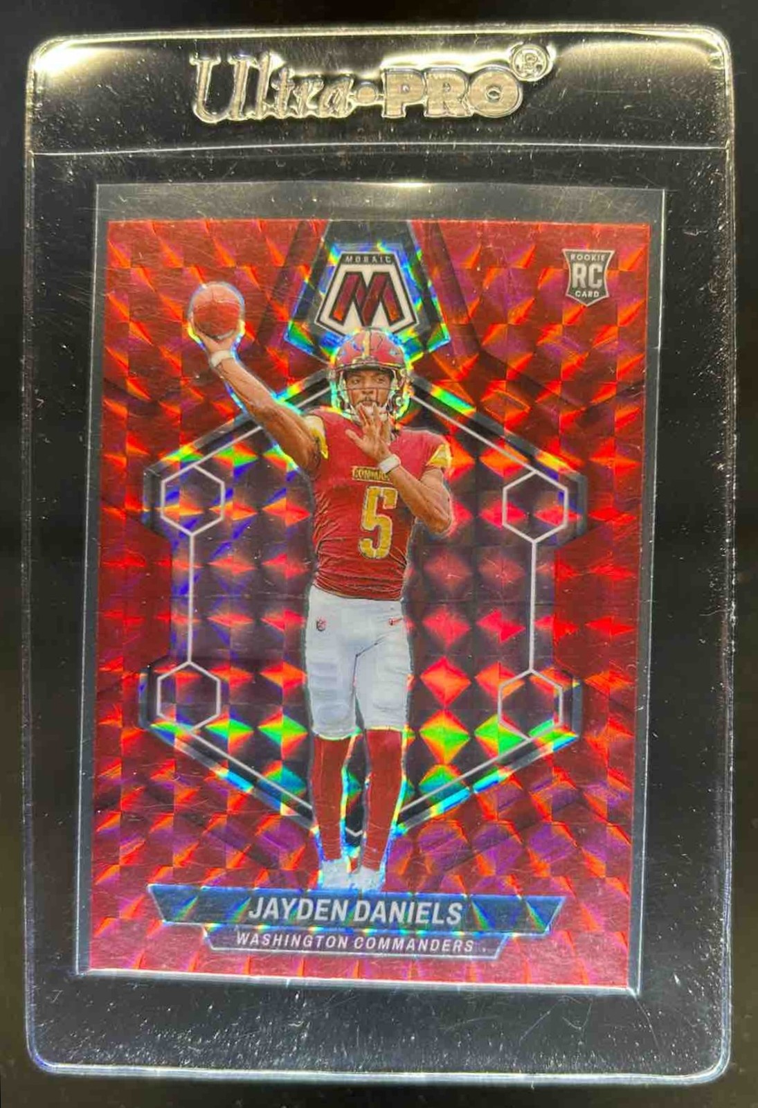 2024 Mosaic Jayden Daniels RC Red Prizm Rookie #302 Commanders