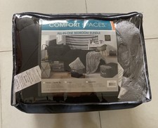 17 Piece Bed In A Bag Comforter Set/ Dorm Essentials - Full Size - Black/ Grey