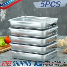 5p Large Stainless Steel Food Containers With Lids Leakproof Meal Prep Contain