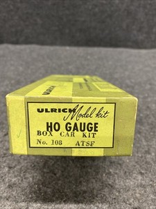 Vintage HO Ulrich No. 108 ATSF Boxcar Kit OB Unbuilt 1950’s (UL060226-01)