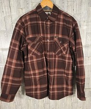 Wrangler Shacket SMALL Plaid Sherpa Lined Snap Brown Jacket Shirt NEW