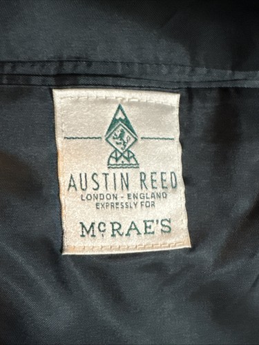 VTG Austin Reed Blazer | 44L | Navy Blue | Double Breasted | Gold Buttons USA - Picture 13 of 24
