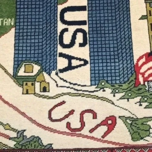 9/11  Handmade Afghan  war rug Great Quality Beauiful design Size 125cmx80cm - Image 4 of 4