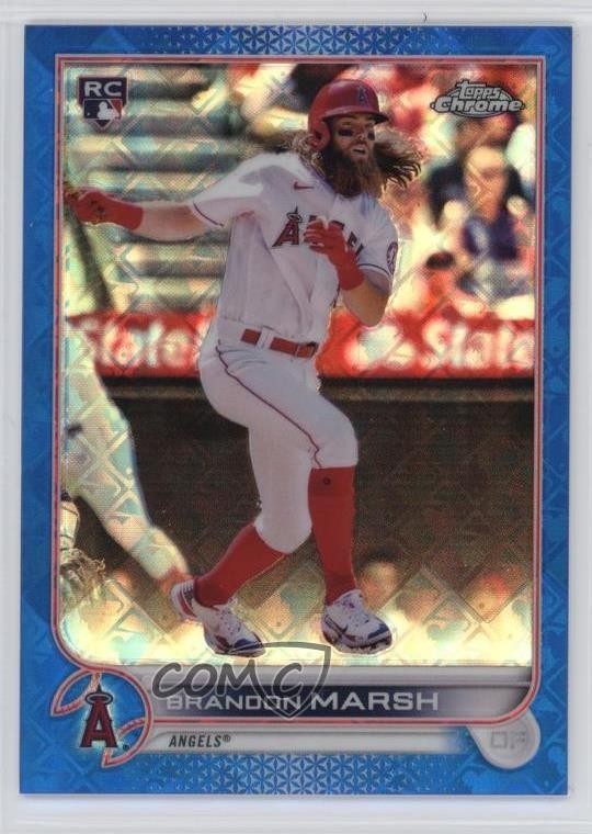 2022 Topps Chrome Logofractor Edition Blue Refractor /150 Brandon Marsh #25 p8v