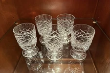 WATERFORD Crystal Tyrone 5 Juice Glasses, Excellent Condition, Hard To Find