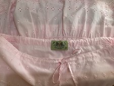 VTG Y2K Juicy Couture Eyelet Crochet Tiered Skirt Tie Waist Medium