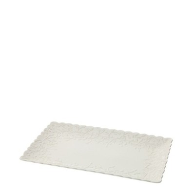 Hervit Art. 30190 Tablett rechteckig Porzellan Romance 31x18,5cm weiß