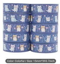 CAT WASHI TAPE - 1000cm - NEW 2000-now FULL ROLL