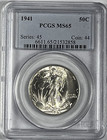 1941 Walking Liberty Half Dollar PCGS MS65 Blazing White — photo 1