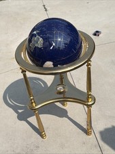 Alexander Kalifano gemstone world globe on br...