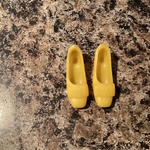 Vintage Barbie Francie Doll Yellow Bow Squishy Heels Shoes