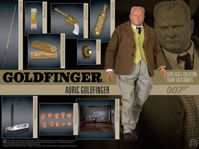 Big Chief Studios 1/6 James Bond 007 Auric Goldfinger Figur mit versiegeltem ...